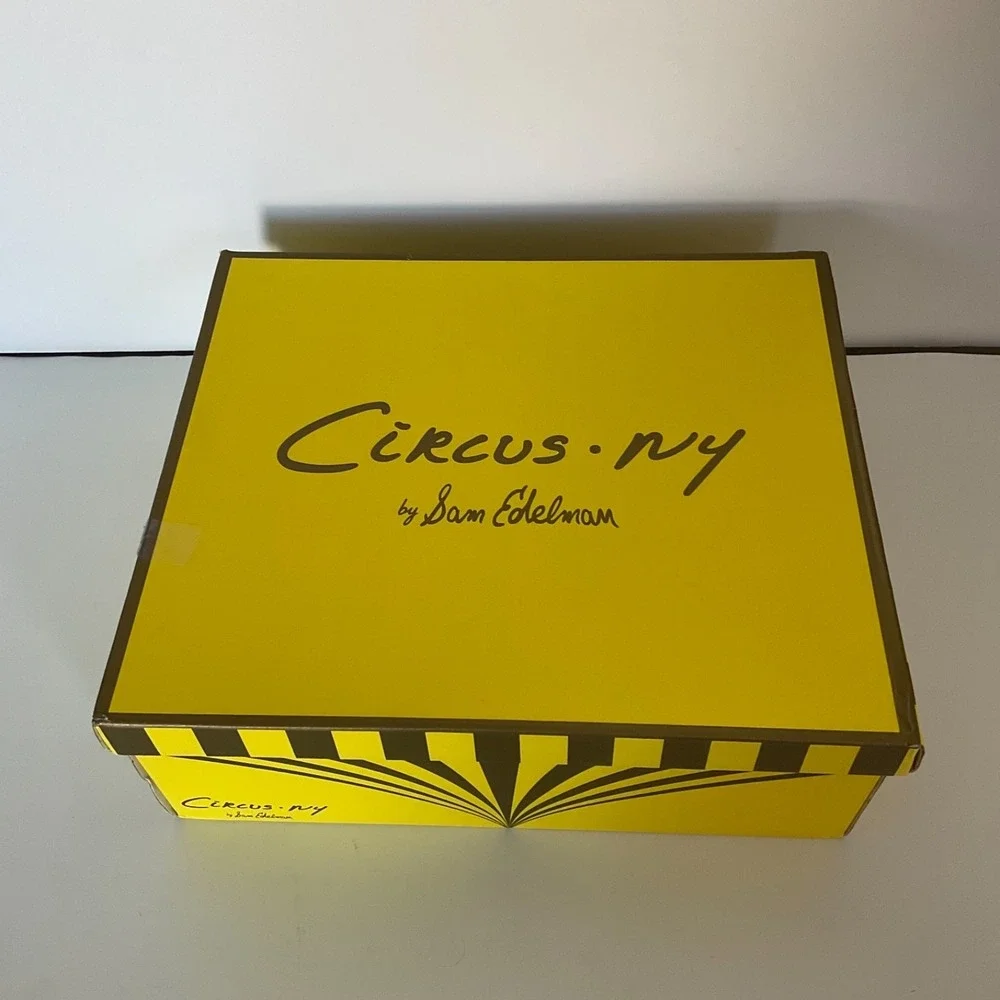 Circus NY by Sam Edelman Della Strappy Chunky Block Heel Natural Leopard Sz 7 - Picture 7 of 12